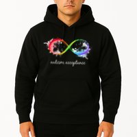 retro Red Instead Autism Autism Acceptance Hoodie