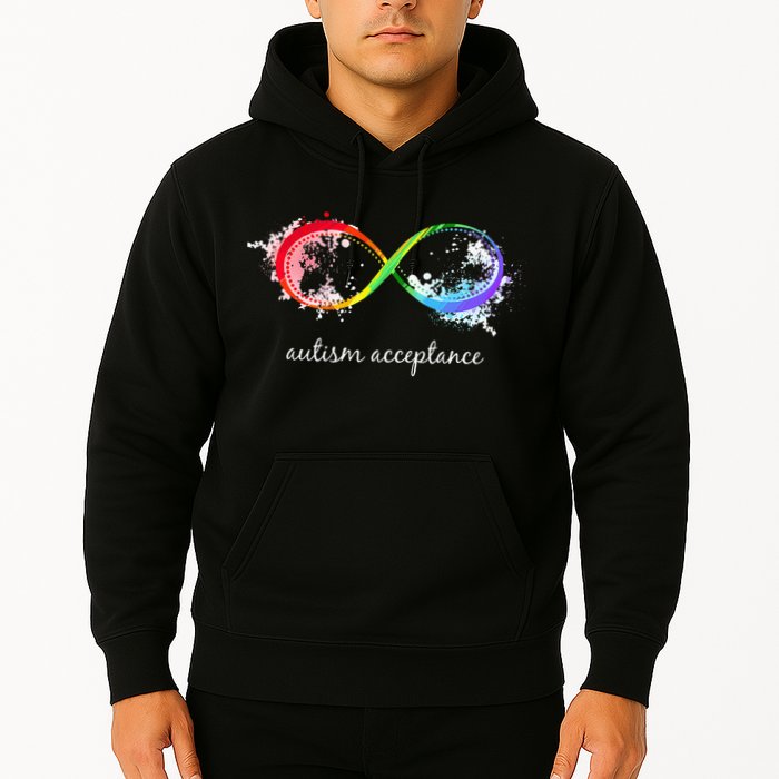 retro Red Instead Autism Autism Acceptance Hoodie