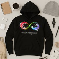 retro Red Instead Autism Autism Acceptance Hoodie