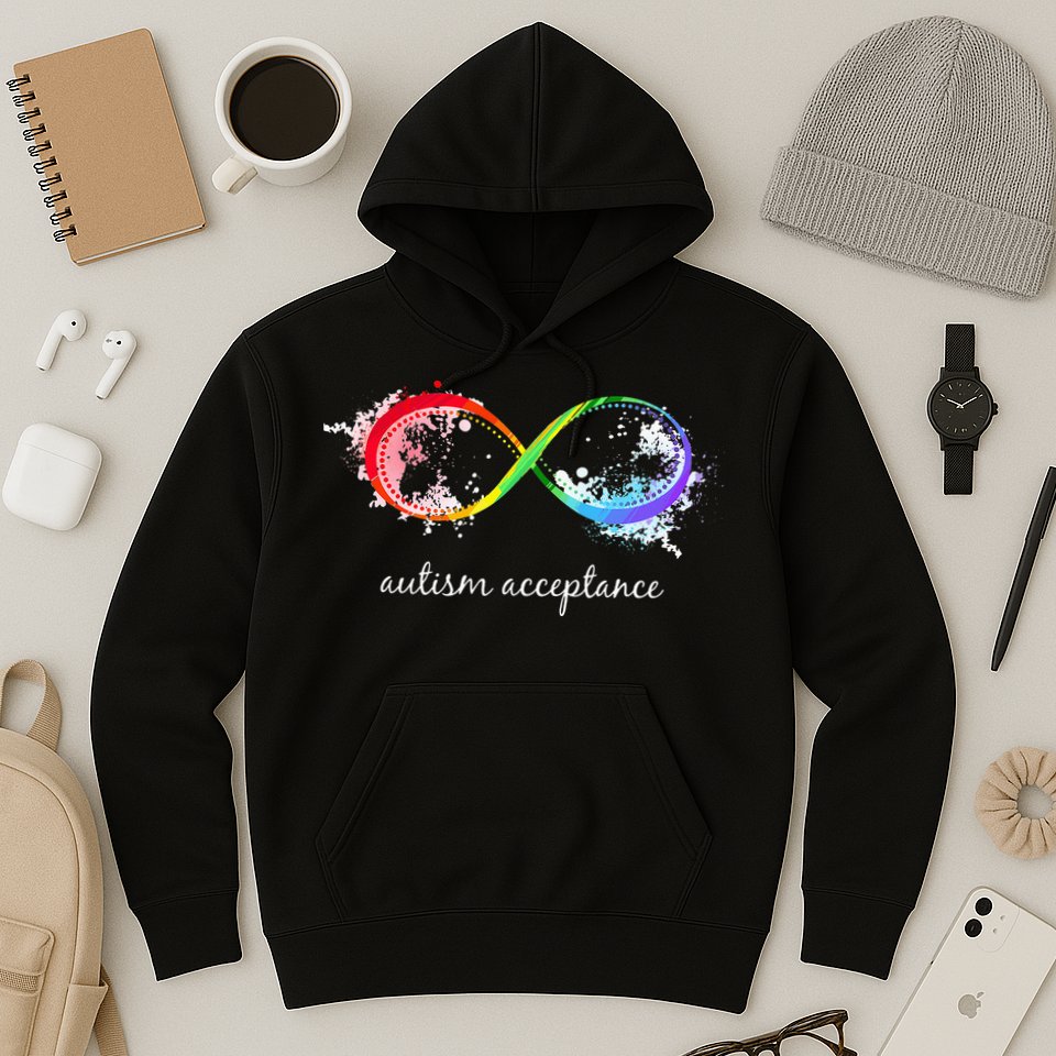 retro Red Instead Autism Autism Acceptance Hoodie