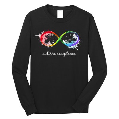 retro Red Instead Autism Autism Acceptance Long Sleeve Shirt