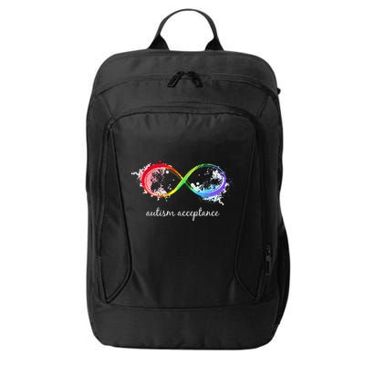 retro Red Instead Autism Autism Acceptance City Backpack