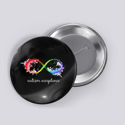 retro Red Instead Autism Autism Acceptance Button