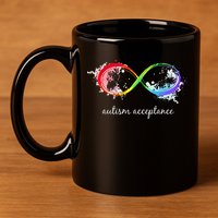 retro Red Instead Autism Autism Acceptance 11oz C Handle Ceramic Mug
