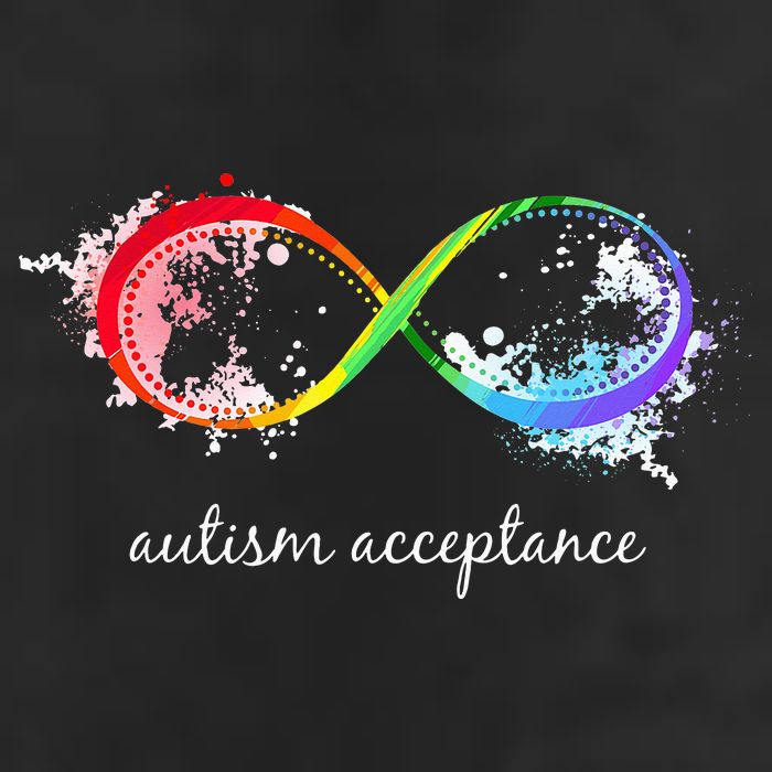 retro Red Instead Autism Autism Acceptance Crop Fleece Hoodie