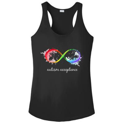 retro Red Instead Autism Autism Acceptance Ladies PosiCharge Competitor Racerback Tank