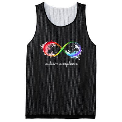 retro Red Instead Autism Autism Acceptance Mesh Reversible Basketball Jersey Tank