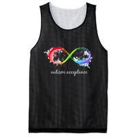 retro Red Instead Autism Autism Acceptance Mesh Reversible Basketball Jersey Tank