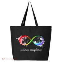 retro Red Instead Autism Autism Acceptance 25L Jumbo Tote