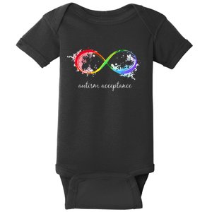 retro Red Instead Autism Autism Acceptance Baby Bodysuit