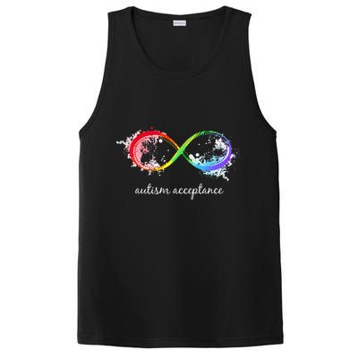 retro Red Instead Autism Autism Acceptance PosiCharge Competitor Tank