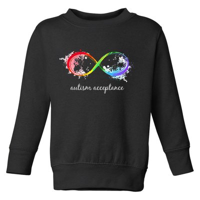retro Red Instead Autism Autism Acceptance Toddler Sweatshirt