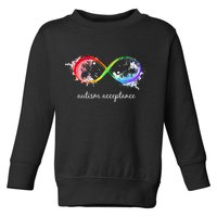 retro Red Instead Autism Autism Acceptance Toddler Sweatshirt