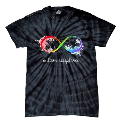 retro Red Instead Autism Autism Acceptance Tie-Dye T-Shirt