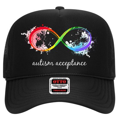 retro Red Instead Autism Autism Acceptance Trucker Hat