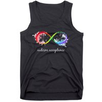 retro Red Instead Autism Autism Acceptance Tank Top