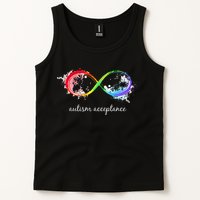 retro Red Instead Autism Autism Acceptance Tank Top