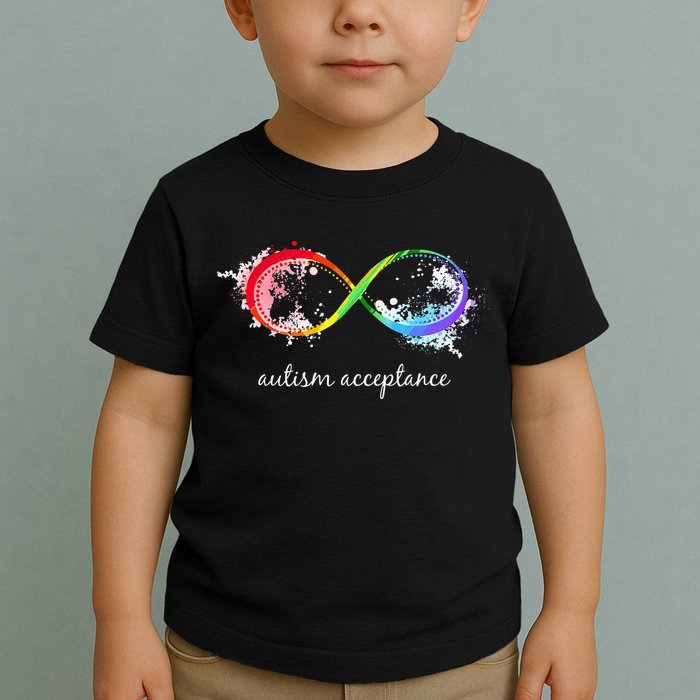 retro Red Instead Autism Autism Acceptance Toddler T-Shirt