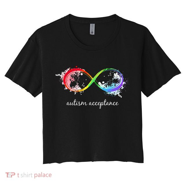 retro Red Instead Autism Autism Acceptance Crop Top
