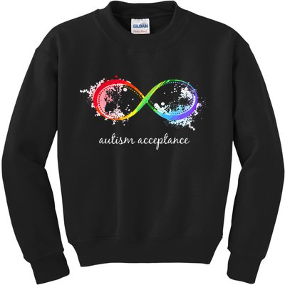 retro Red Instead Autism Autism Acceptance Kids Sweatshirt