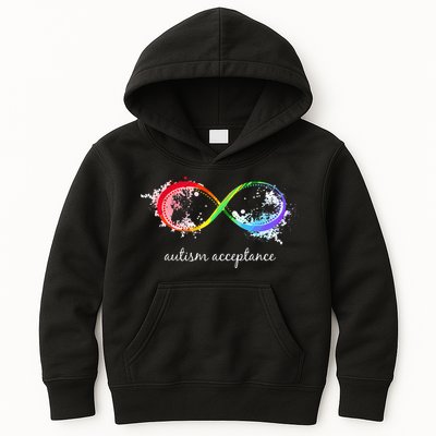 retro Red Instead Autism Autism Acceptance Kids Hoodie