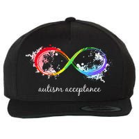 retro Red Instead Autism Autism Acceptance Wool Snapback Cap