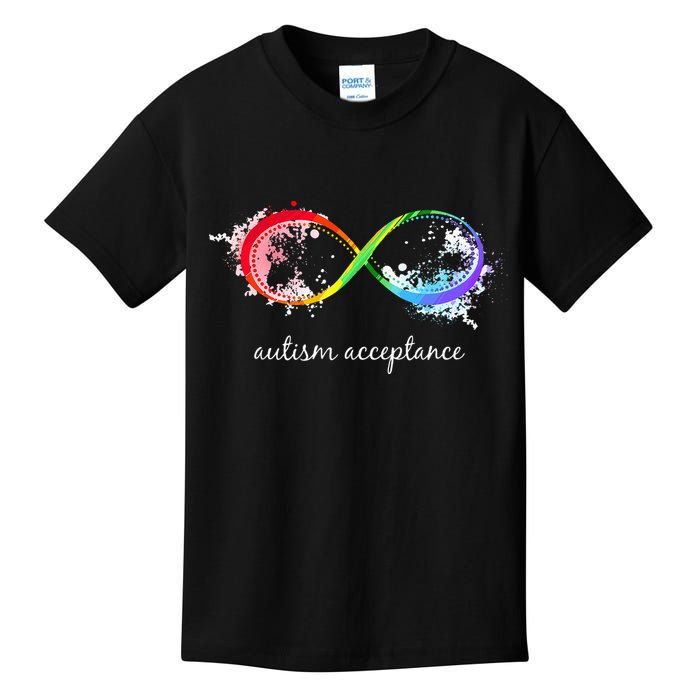 retro Red Instead Autism Autism Acceptance Kids T-Shirt