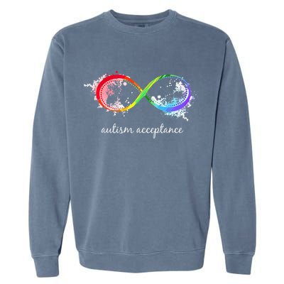 retro Red Instead Autism Autism Acceptance Garment-Dyed Sweatshirt