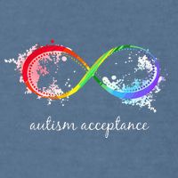 retro Red Instead Autism Autism Acceptance Garment-Dyed Sweatshirt