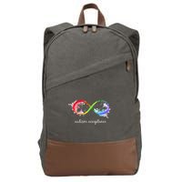 retro Red Instead Autism Autism Acceptance Cotton Canvas Backpack