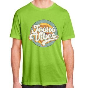 Retro Rainbow Jesus Vibes Bible Verse Christian Religious Gift Adult ChromaSoft Performance T-Shirt