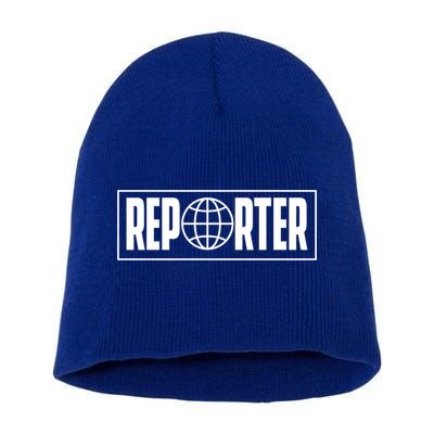 Reporter Reporting Journalist Press Member Correspondent Cute Gift Short Acrylic Beanie