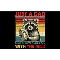 Retro Raccoon Just A Dad Who Always Came Back With The Milk Bumper Sticker