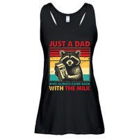 Retro Raccoon Just A Dad Who Always Came Back With The Milk Ladies Essential Flowy Tank