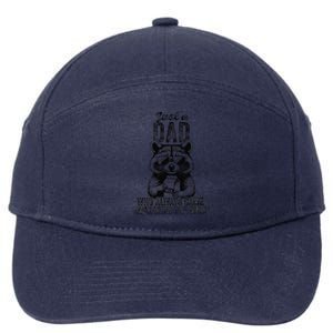 Retro Raccoon Just A Dad Who Always Came Back With The Milk 7-Panel Snapback Hat