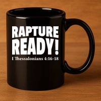 Rapture Ready Jesus Is Coming Christian 11oz C Handle Ceramic Mug