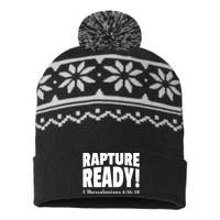 Rapture Ready Jesus Is Coming Christian USA-Made Snowflake Beanie