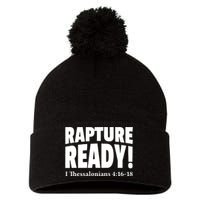 Rapture Ready Jesus Is Coming Christian Pom Pom 12in Knit Beanie