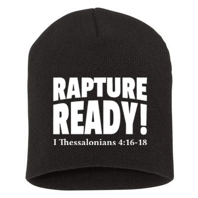 Rapture Ready Jesus Is Coming Christian Short Acrylic Beanie