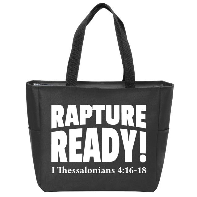Rapture Ready Jesus Is Coming Christian Zip Tote Bag
