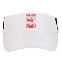 Rhino Rhinoceros Just A Who Loves Rhinos Flower Floral Adult Drive Performance Visor