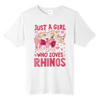 Rhino Rhinoceros Just A Who Loves Rhinos Flower Floral Tall Fusion ChromaSoft Performance T-Shirt