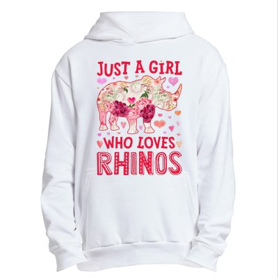 Rhino Rhinoceros Just A Who Loves Rhinos Flower Floral Urban Pullover Hoodie