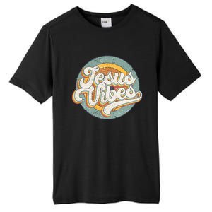 Retro Rainbow Jesus Vibes Bible Verse Christian Religious Gift Tall Fusion ChromaSoft Performance T-Shirt