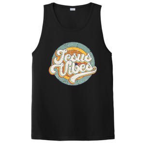 Retro Rainbow Jesus Vibes Bible Verse Christian Religious Gift PosiCharge Competitor Tank