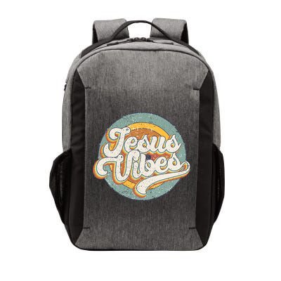 Retro Rainbow Jesus Vibes Bible Verse Christian Religious Gift Vector Backpack