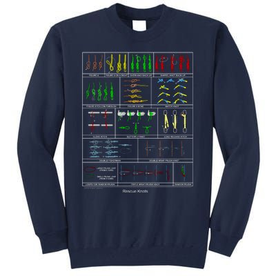 Rope Rescue Knots Tall Sweatshirt