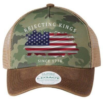 Retro Rejecting Kings Since 1776 Protest Pro Democracy Legacy Tie Dye Trucker Hat