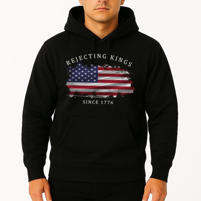 Retro Rejecting Kings Since 1776 Protest Pro Democracy Hoodie