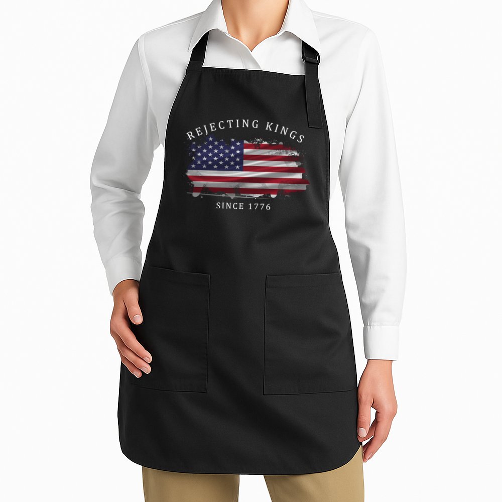 Retro Rejecting Kings Since 1776 Protest Pro Democracy Apron